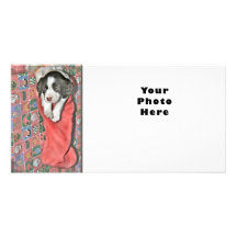 A Puppy For Christmas Photo Card