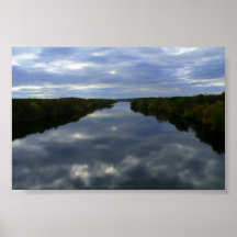 A river in Central Maine Print