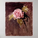 A rose, impressionism, impressionist painting poster