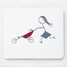 A running mummy is a happy mummy mouse mat