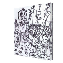A Scene from the Decameron Canvas Print