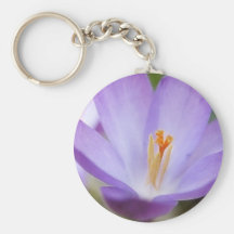 A Single Crocus Flower Key Chain