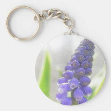 A Single Grape Hyacinth Bloom Key Chains