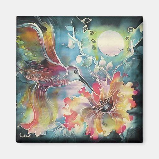 A Single Hummingbird Fridge Magnet