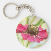 A Single Red Helenium Bloom Keychains