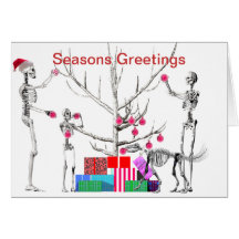 A skeleton Christmas Greeting Cards