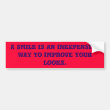 A Smile is Inexpensive Bumper Sticker
