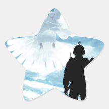 A Soldier For Peace Star Stickers