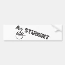 A+ Student Bumper Sticker
