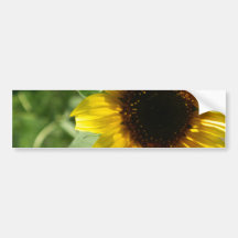 A sunflower bumper sticker