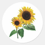 A Sunflower Mummy's Love Round Stickers