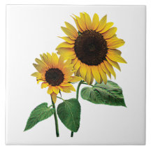 A Sunflower Mummy's Love Ceramic Tiles