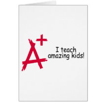 A+ Teacher Greeting Cards