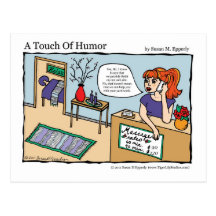 "A Touch of Humour" Reiki Energy Work Massage Comi Postcard