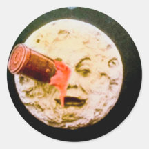 A Trip to the Moon Round Stickers