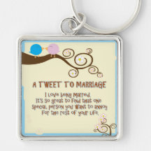 a tweet to marriage keychain