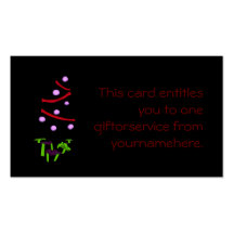 A Very Gothy Christmas Gift Token Business Card Template