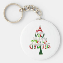 A Very Merry Christmas Tree Keychain