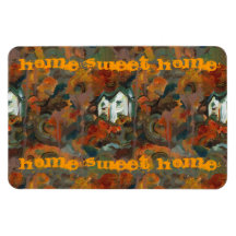 A White House & Autumn Trees Rectangle Magnets