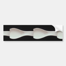 A white porcelain spoon bumper stickers