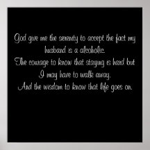 A Wife's serenity prayer Posters