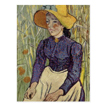 A young womans portrait - Vincent Van Gogh Postcard