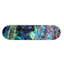 Abalone shell beautiful paua detail skateboard deck