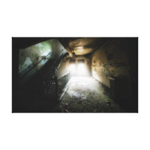 Abandoned Staircase Fog Fine Art Print Gallery Wrap Canvas