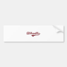 Abbeville Alabamas Classic Design Bumper Stickers
