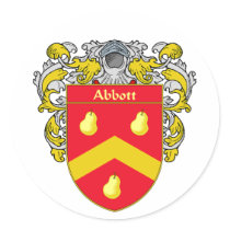 Abbott Coat of Arms (Mantled) stickers
