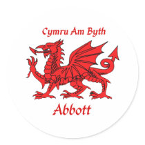 Abbott Welsh Dragon stickers