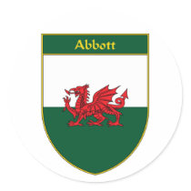 Abbott Welsh Flag Shield stickers