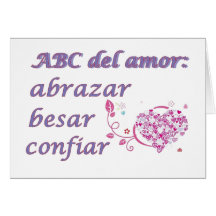 abc del amor greeting cards