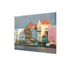 ABC Islands, CURACAO, Willemstad: Harborfront 2 Stretched Canvas Print