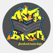 abe grayellow round sticker
