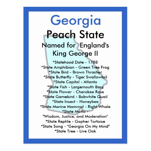 About Georgia Postcard