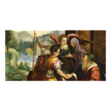 Abraham Dismisses his Son Ishmael by Jan Soens Personalized Photo Card