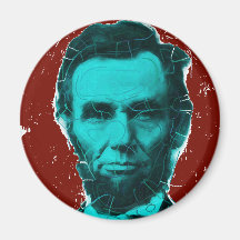 Abraham Lincoln Art Shirt--Unique Design Refrigerator Magnets