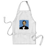 Abraham Lincoln Illustration on Blue Aprons