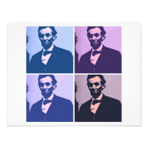 Abraham Lincoln Pop Art Custom Announcement