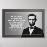 Abraham Lincoln Quote - Gettysburg Address Posters