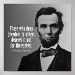 Abraham Lincoln Quote on Slavery Print