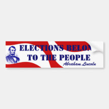 Abraham Lincoln Red White Blue Bumper Stickers