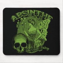Absinthe Green Fairy Lady Mouse Pad
