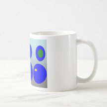 Abstract Art  - Blue Circle Blues Coffee Mugs