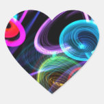 Abstract Art Heart Stickers