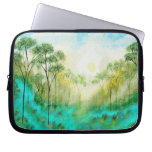 Abstract Art Landscape Skinny Trees Painting Computer Sleeve