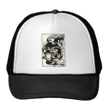 ABSTRACT ART PAINTINGS DRAWINGS HATS