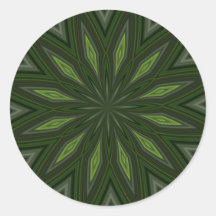 ABSTRACT ART) ROUND STICKER