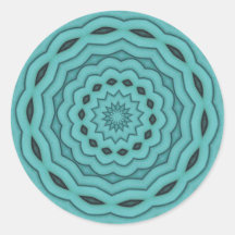 ABSTRACT ART ROUND STICKER